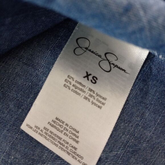 Jessica Simpson Denim Color Shirt Dress Size XS - Picture 10 of 10
